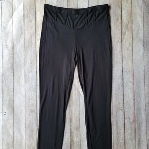 Shein Black high waisted tights with sheer waist size large